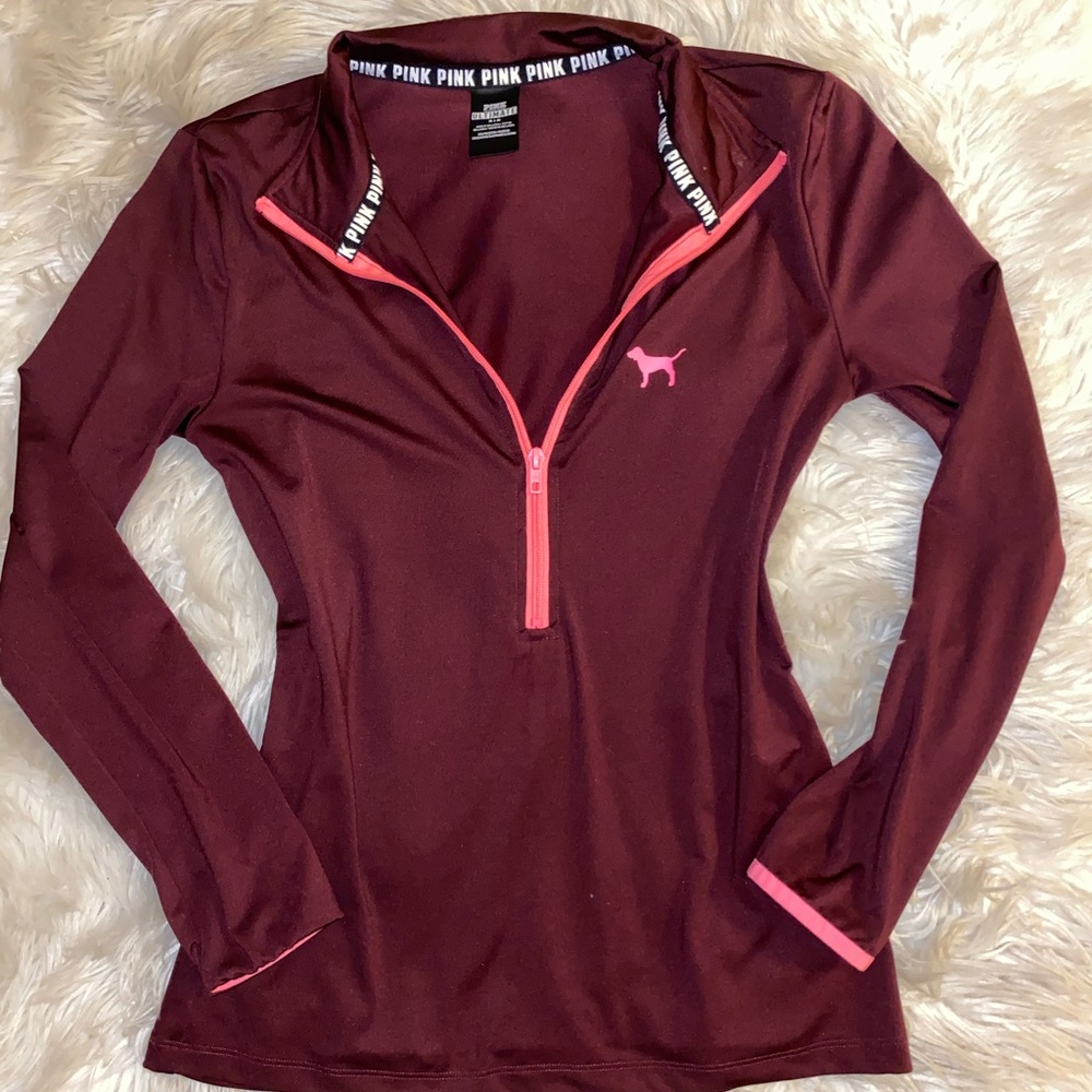 PINK: Victoria secrets long sleeve maroon shirt